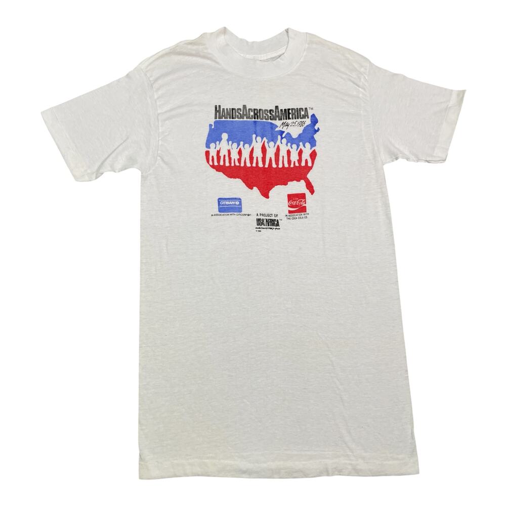 Vintage 80s Hands Across America T-Shirt